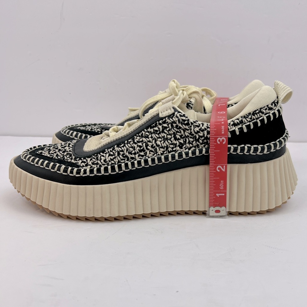 DOLCE VITA, CREAM & BLACK WOVEN KNIT SNEAKERS/ WALKING SHOES, WOMEN’S SIZE 9.5 - Picture 14 of 16